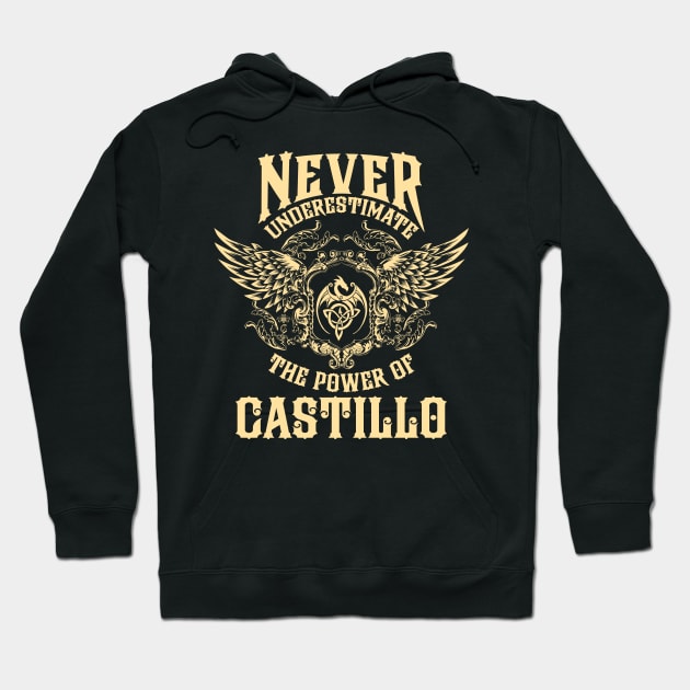 Castillo Name Shirt Castillo Power Never Underestimate Hoodie by Jeepcom